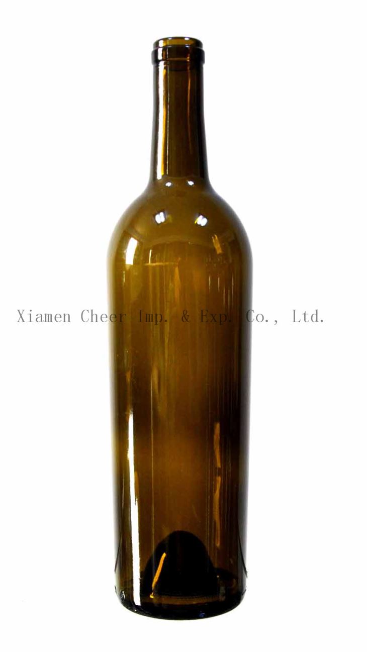 750ml kaca Bordeaux botol Cork selesai (PT750-0058E)